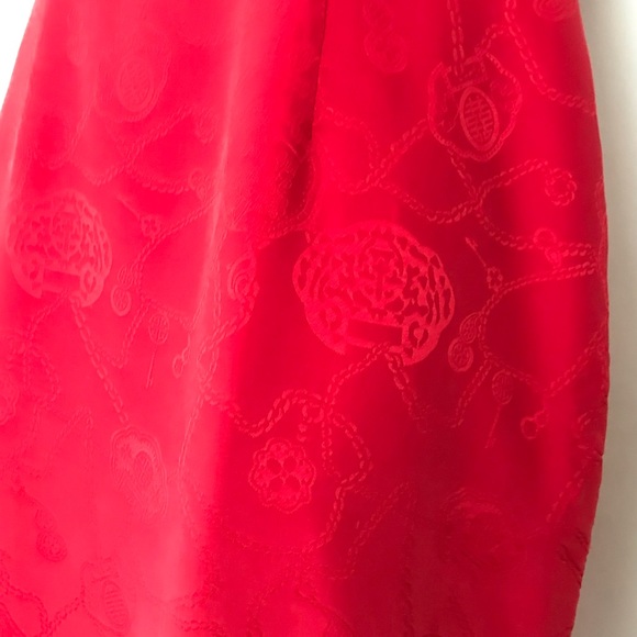 Authentics Chinese Silk Dress Red Beautiful US 8 - Picture 6 of 16